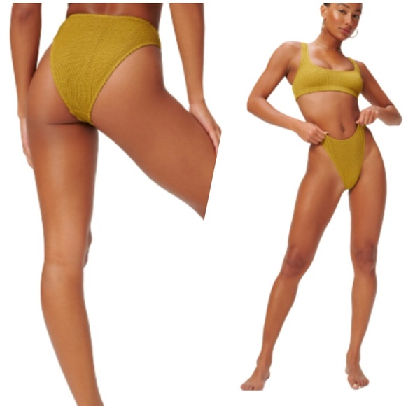 Good American Other - Good American Always Fit Good Waist Cheeky Bikini Bottom Dirty Olive Size S/M